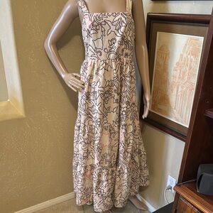 Knox Rose Summer Tiered Maxi Dress sz L